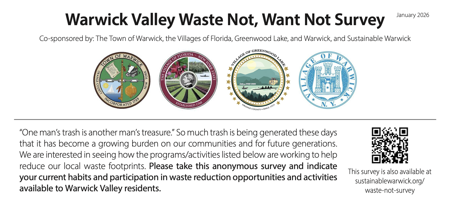 waste not want not survey